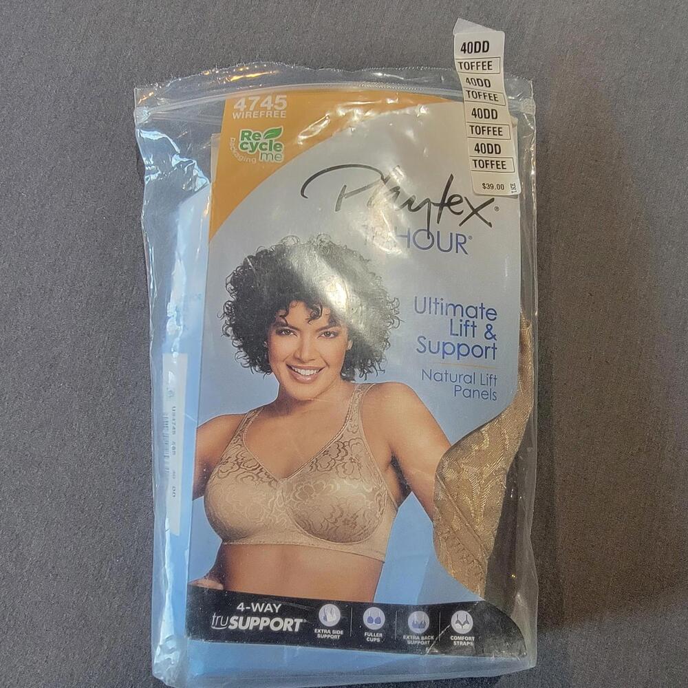 Playtex Women's 18 Hour Ultimate Lift & Support Wireless Bra 40DD Toffee N.W.T